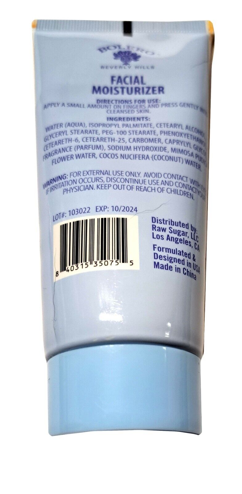 Bolero Revive Facial Moisturizer - Mimosa Flower & Coconut 3fl oz (Set of 2)