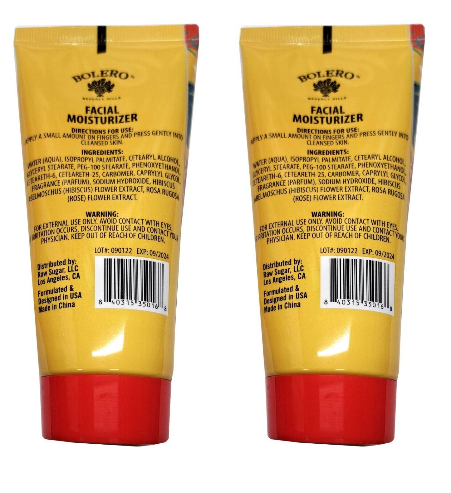 Bolero Revive Facial Moisturizer Hibiscus & Rose 3fl oz, 88,7ml (set of 2 Pack)