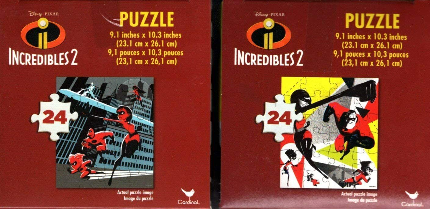 Disney Pixar Incredibles 2-24 Pieces Jigsaw Puzzle - (Set of 2) - v1