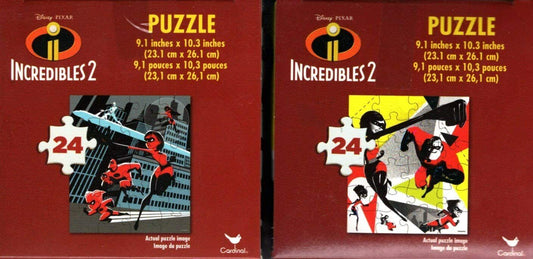 Disney Pixar Incredibles 2-24 Pieces Jigsaw Puzzle - (Set of 2) - v1
