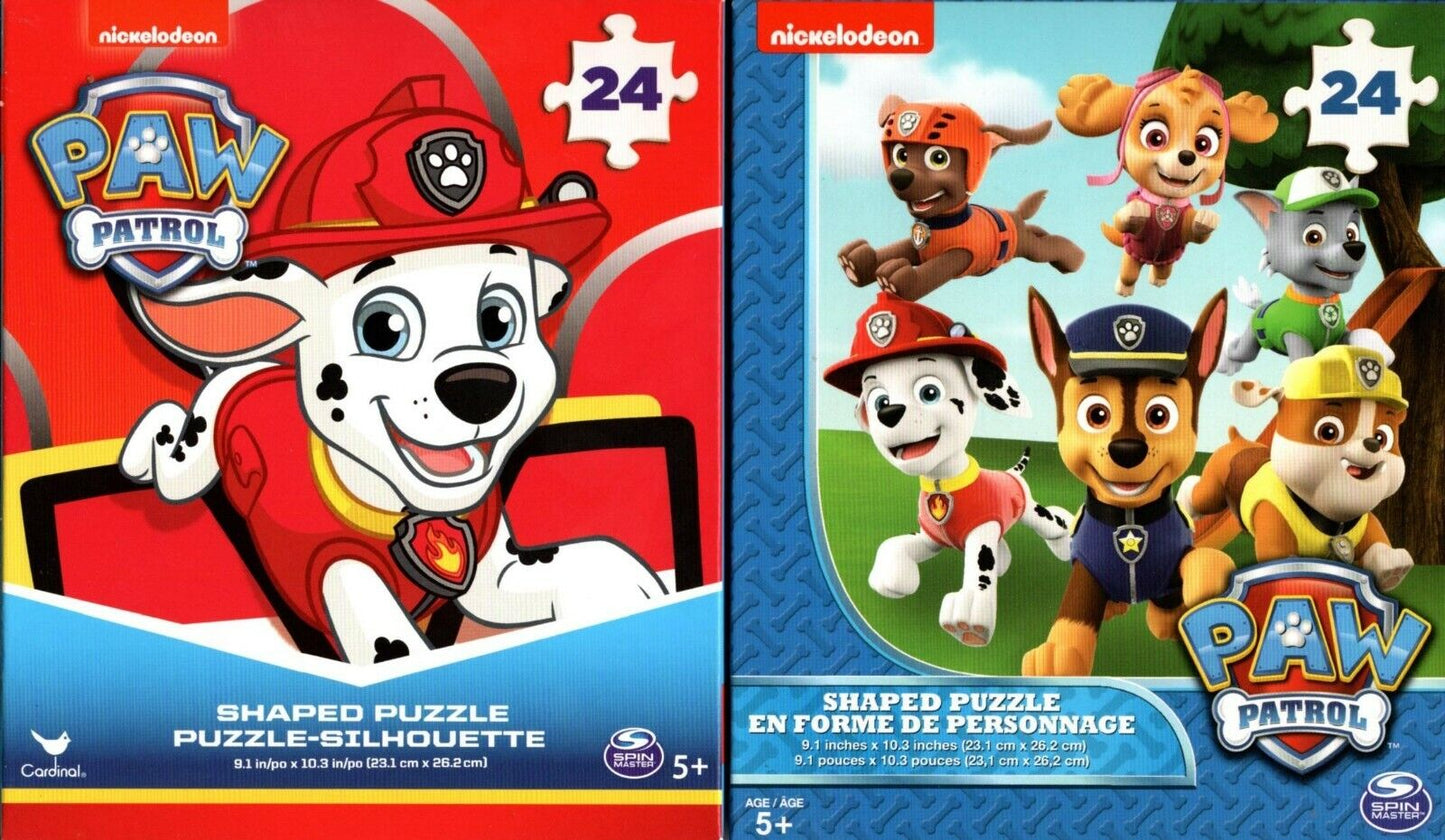 Nickelodeon Paw Patrol - 24 Shaped Puzzle - (Set of 2)