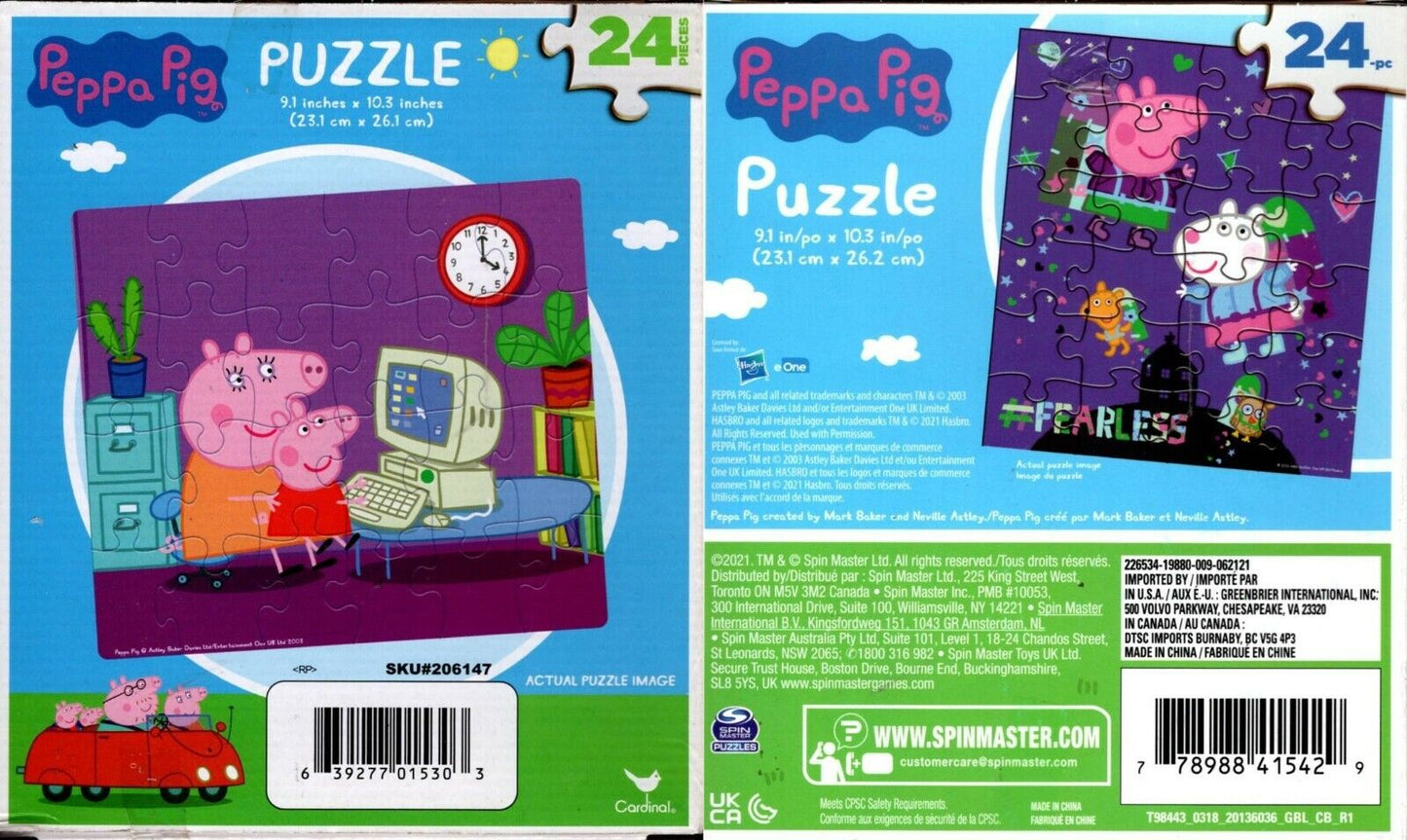 Peppa Pig - 24 Piece Jigsaw Puzzle (Set of 2)