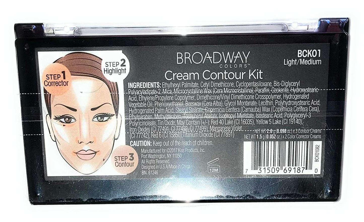 Broadway Colors (1) Contour Artist Cream - BCK01 Light/Medium