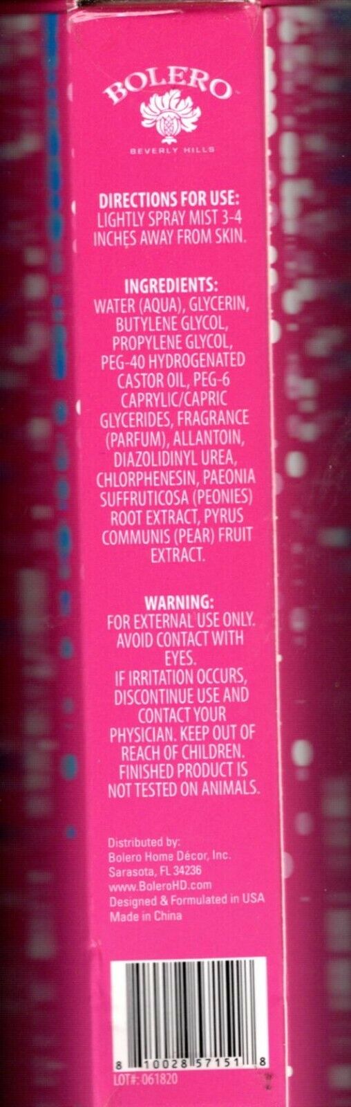Peonies + Pear Body Fragrance 2fl oz (59ml)