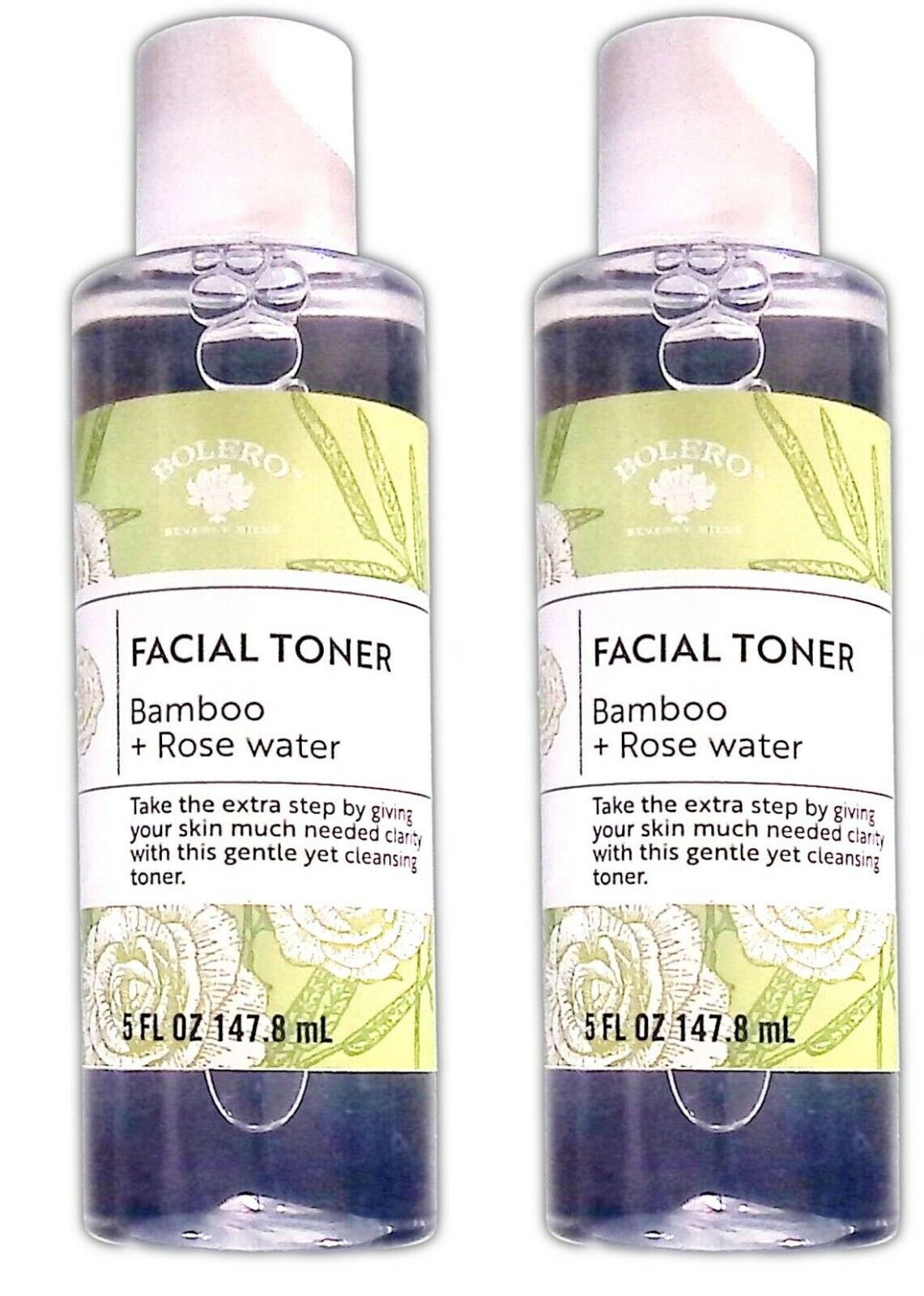 Bolero Facial Toner Bamboo + Rose Water 5fl oz 147.8ml (Set of 2 Pack)