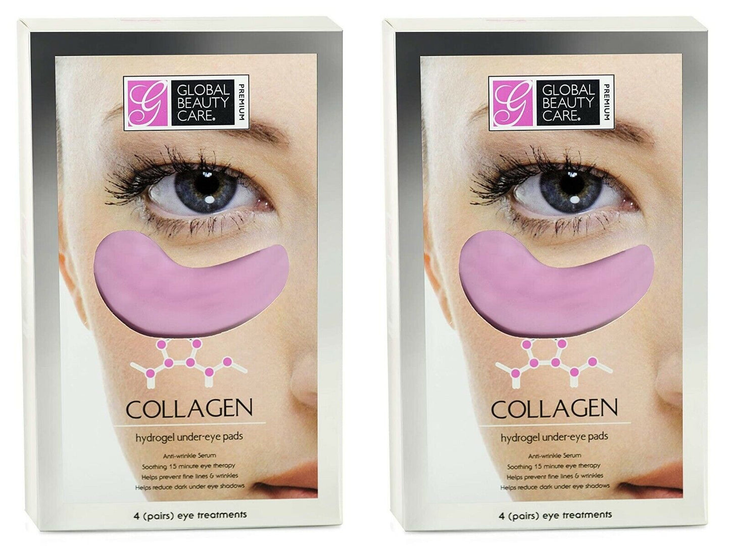 Collagen Hydrogel Under-Eye Pads - 4 Pairs (Set of 2)