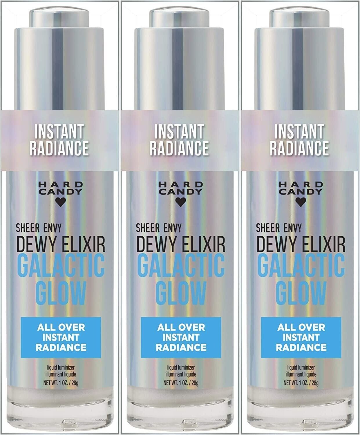 Hard Candy Sheer Envy Galactic Glow Dewy Elixir, 1493 Dewy, 1 oz (Set of 3)