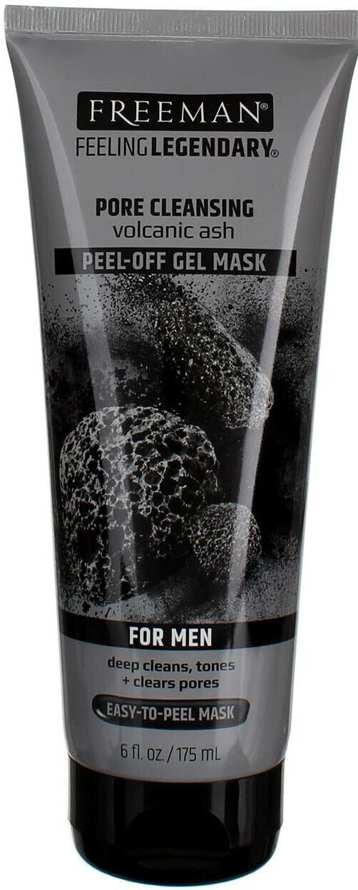 Freeman Mens Pore Cleansing Gel Mask Peel Off 6 Ounce (175ml) (3 Pack)