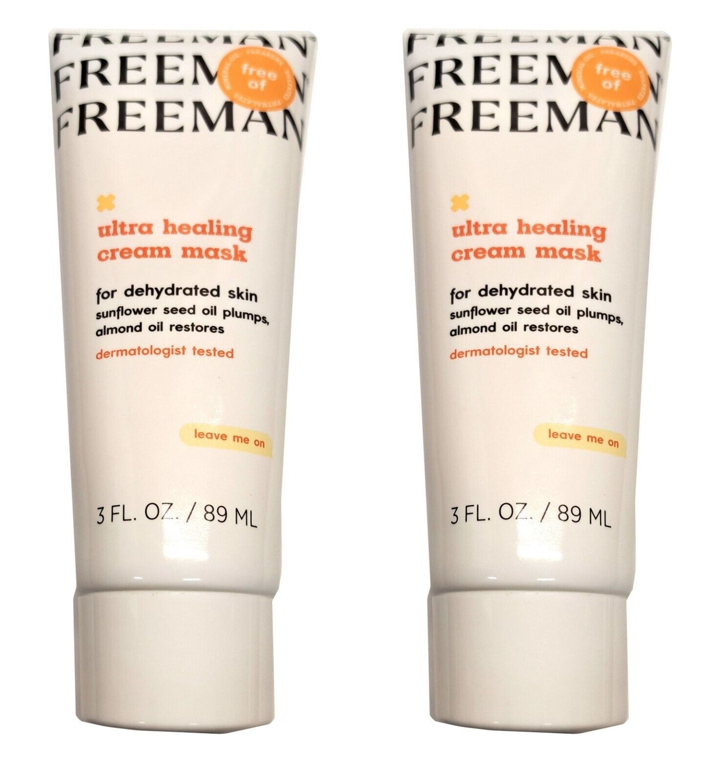 Freeman Ultra Healing Cream Mask for dehydrated skin 3fl oz, 89ml Set of 2 Pack