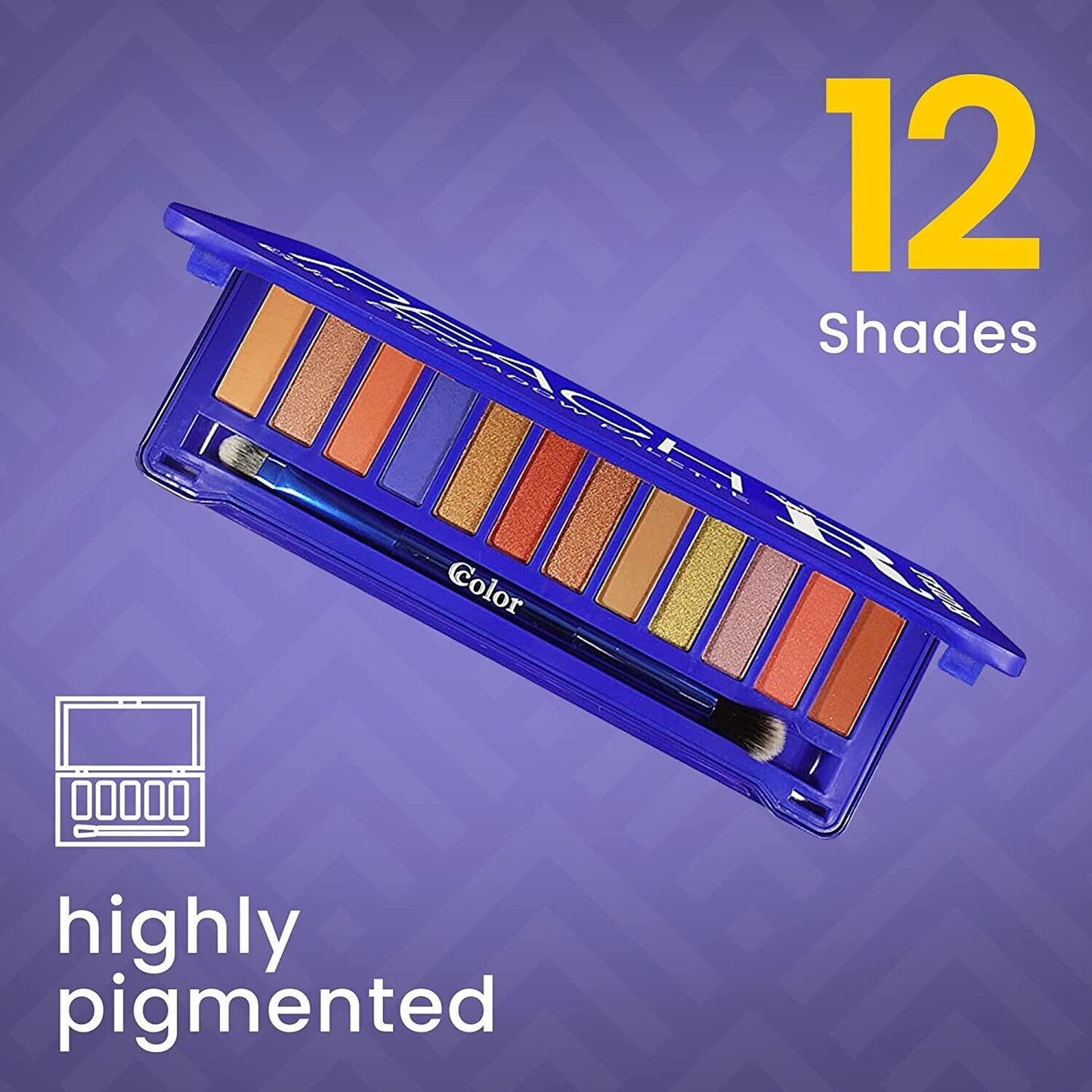 Ccolor Cosmetics - 12-Color Eyeshadow Palette Makeup, Highly Pigmented Eye Set