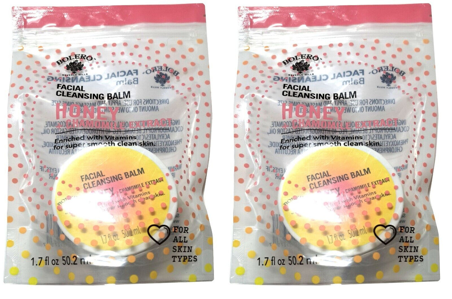 Bolero Facial Cleansing Balm - Honey & Chamomile Extract 1.7fl oz (Set of 2)