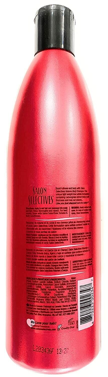 Salon Selectives Shampoo Enriched with Lemongrass 22.5 FL OZ Set of 2