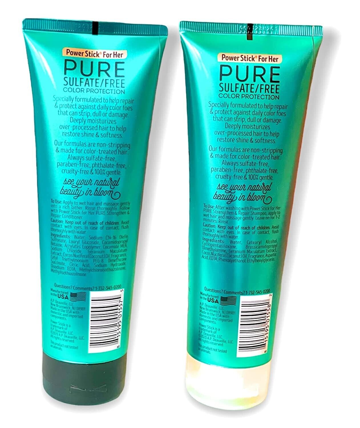 Pure Sulfate Free 6.5oz Color Protection Shampoo & Conditioner Set of 4