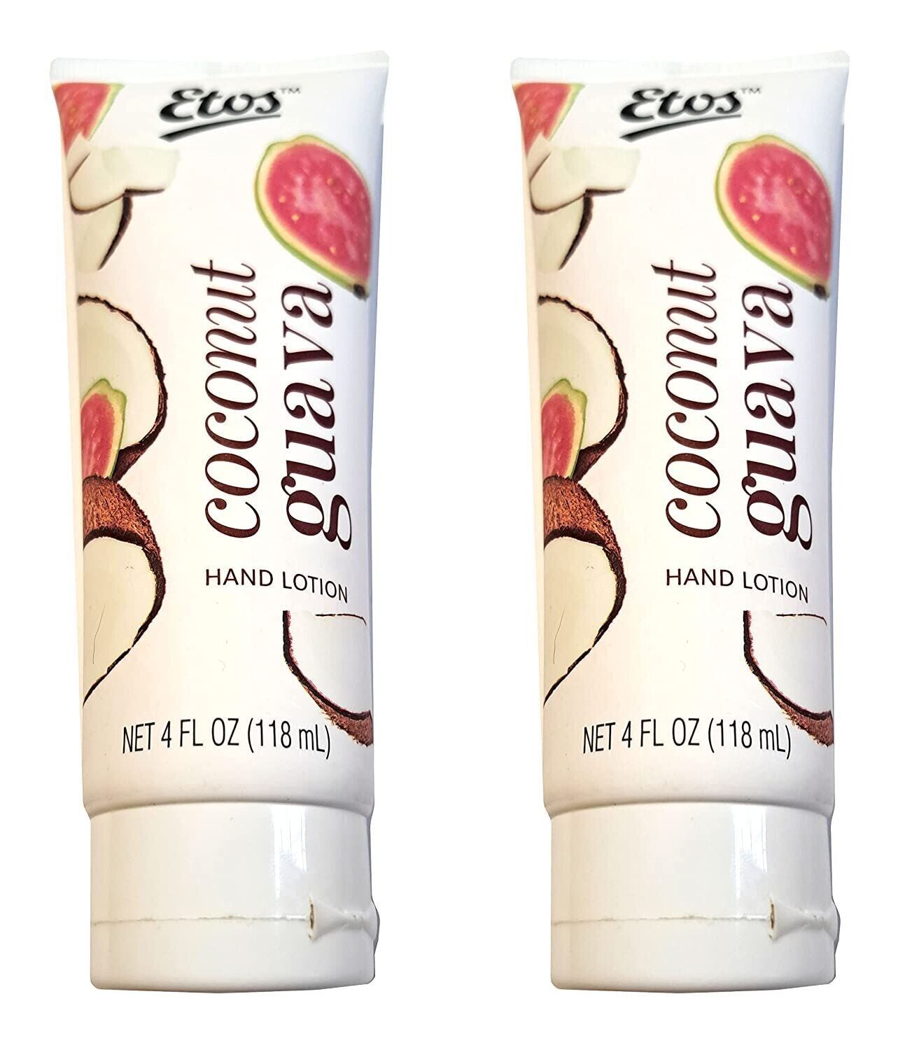 Etos Hand Lotion Coconut & Guava 4fl oz, 118,29ml (Set of 2)