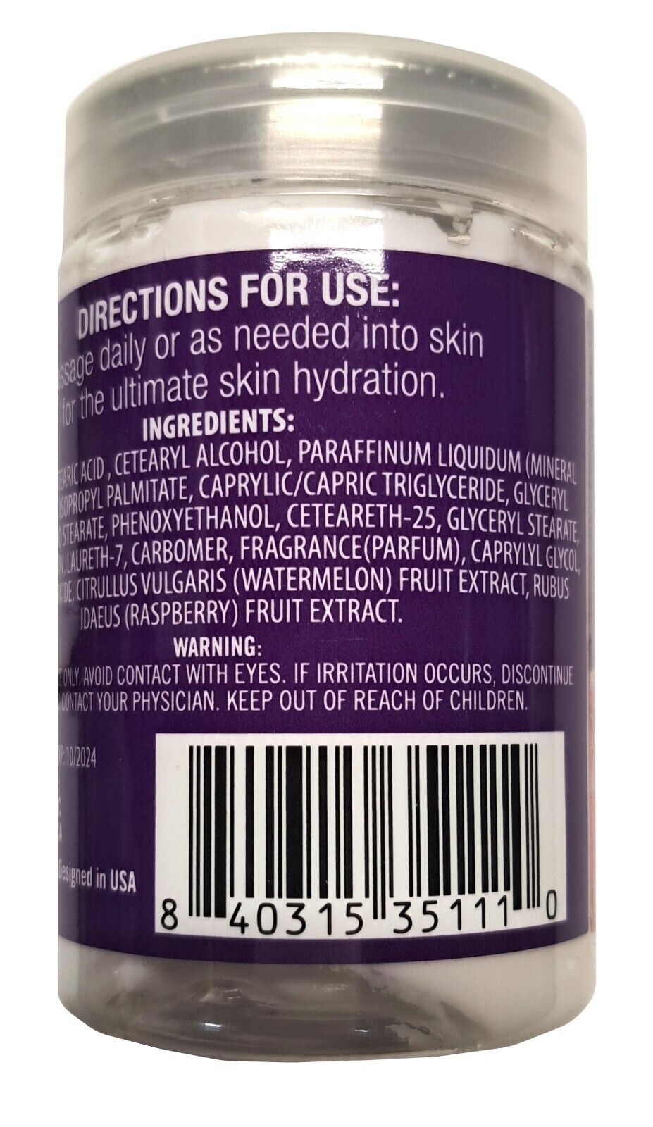 Whipped Body Butter - Watermelon & Raspberry 4fl oz. 118.3ml