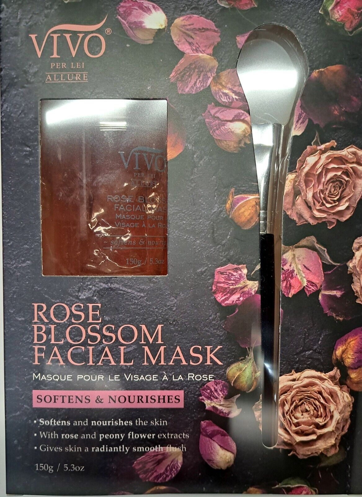 Rose Blossom Facial Mask Softens & Nourishes (Set of 2 Pack)