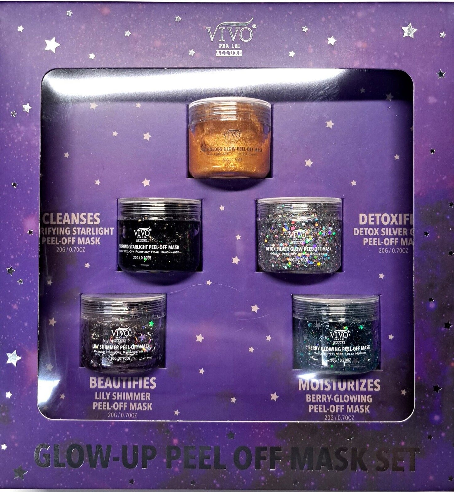 Vivo Per Lei Allure - Glow-Up Peel Off Masks - Set of 5