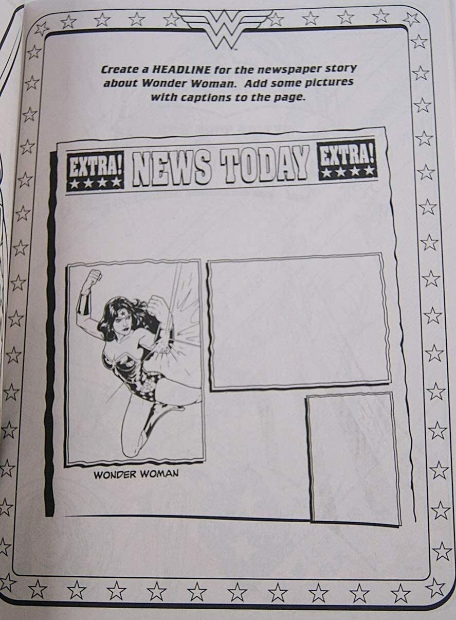 Wonder Woman Coloring and Activity Book - 80 Pages