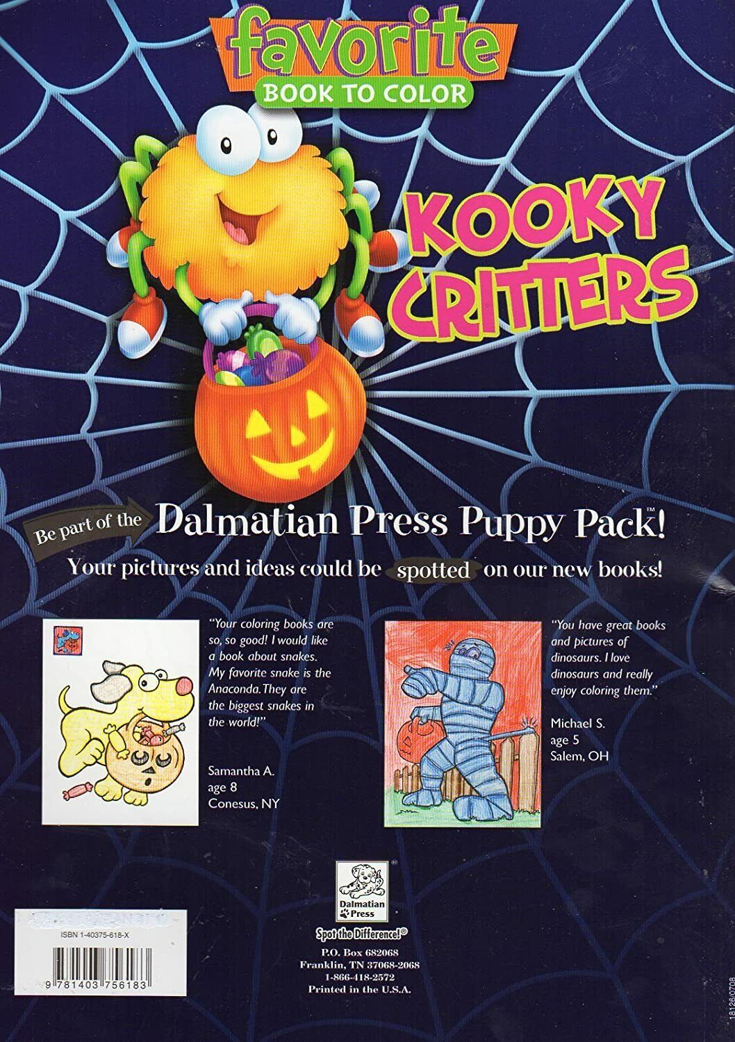 Halloween Favorite Book to Color - Kooky Critters