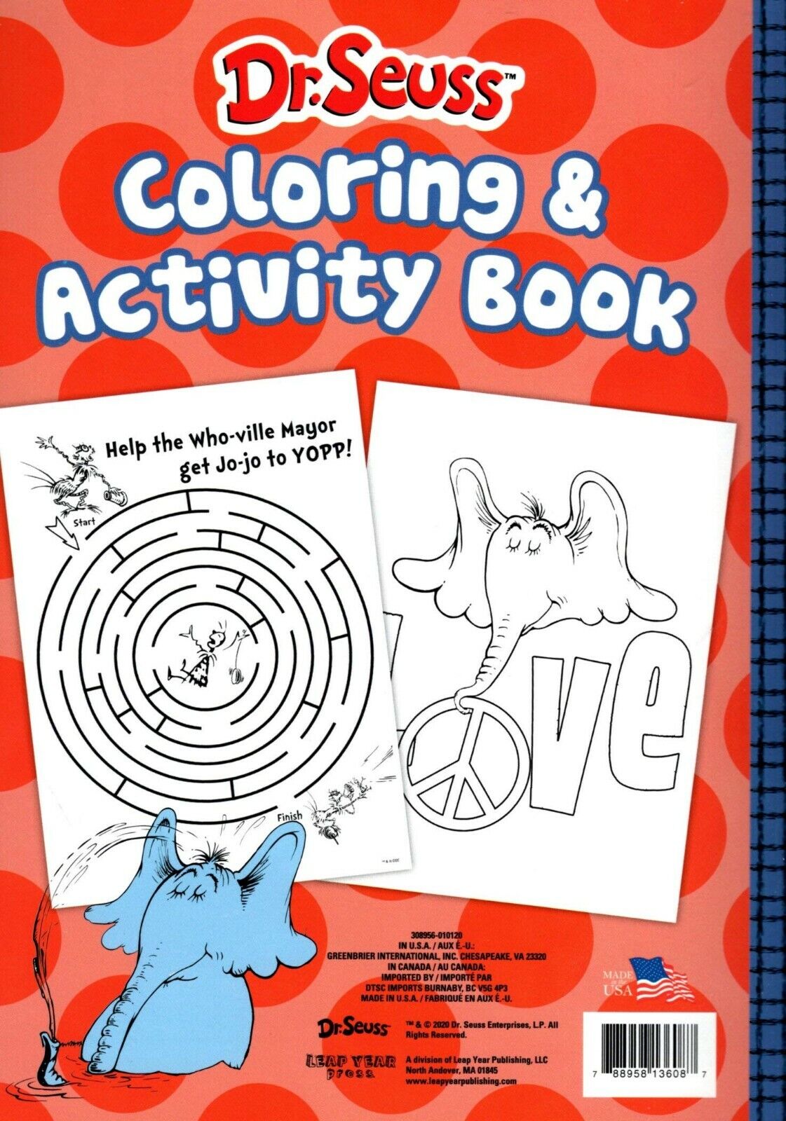 Dr. Seuss Coloring & Activity Book - Horton Hears a Who!