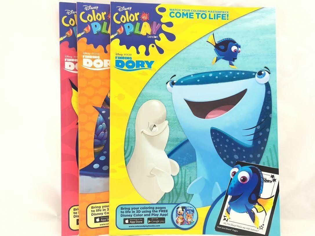 Disney Finding Dory & Nemo Color And Play Coloring Activity Book- 2 Packs