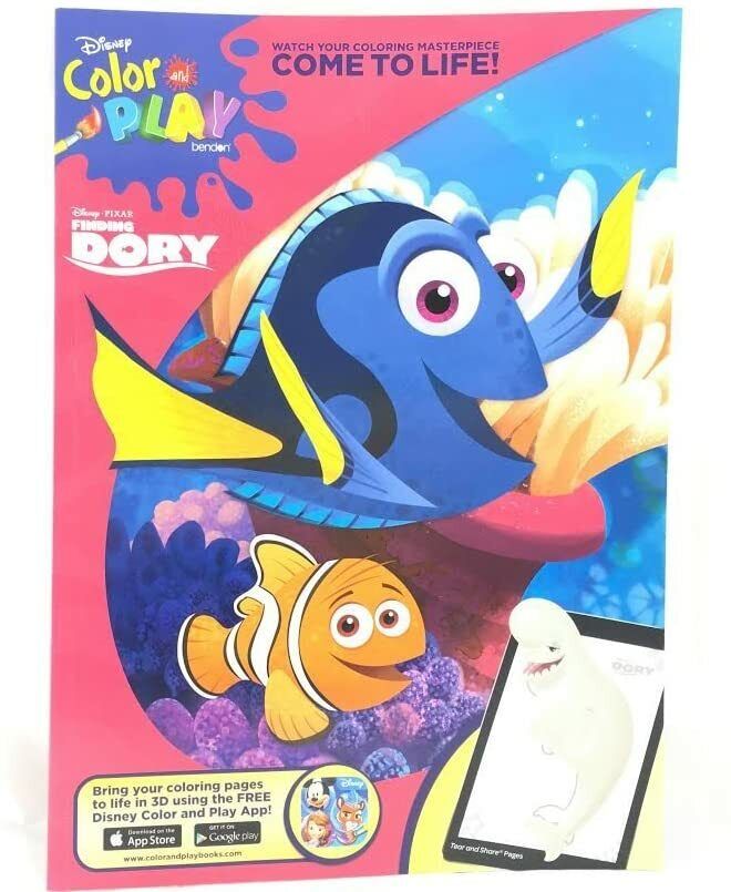 Disney Finding Dory & Nemo Color And Play Coloring Activity Book- 2 Packs