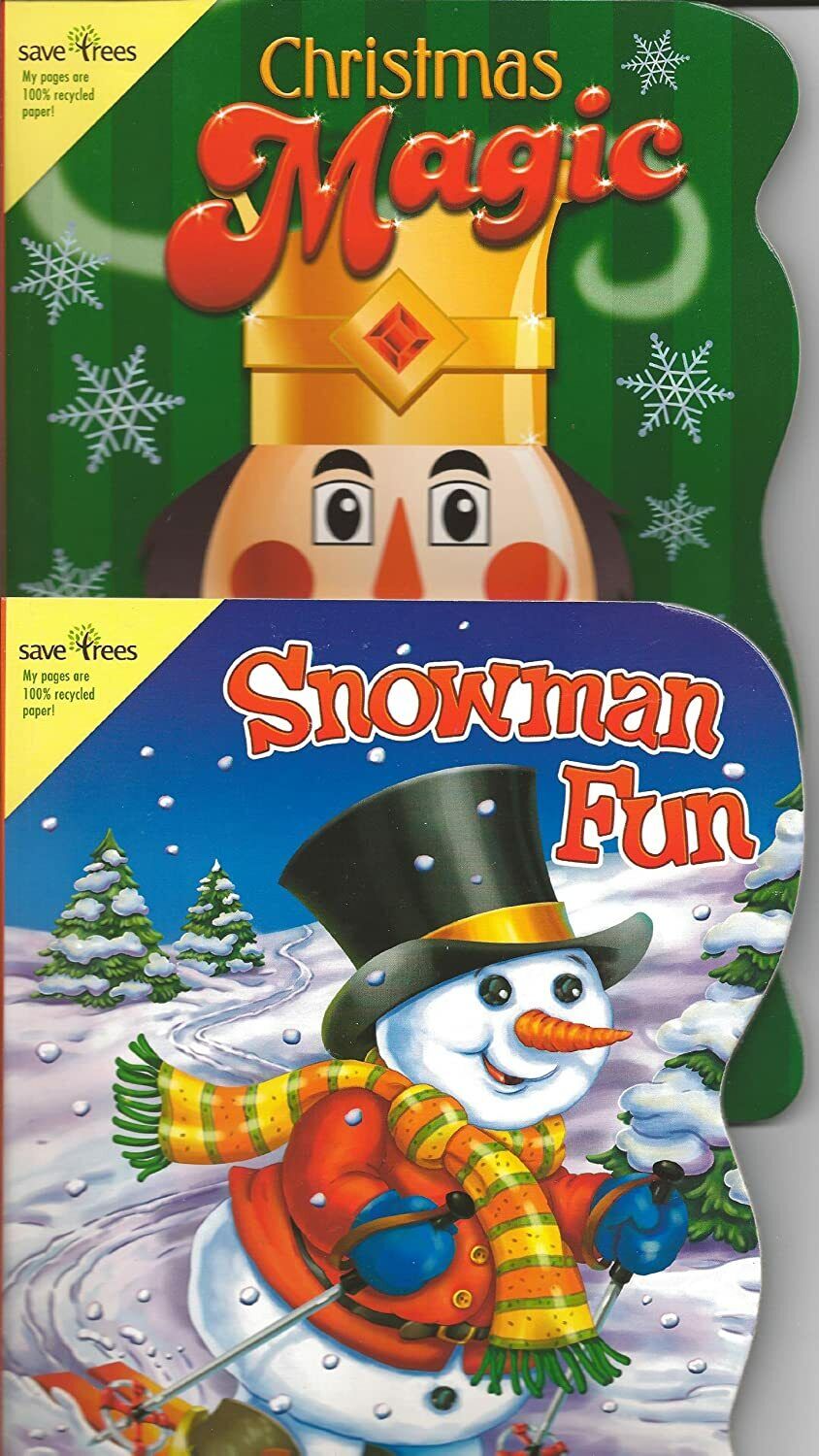 Set of 4 Holiday Coloring & Activity Books with 100% Recycled Paper!