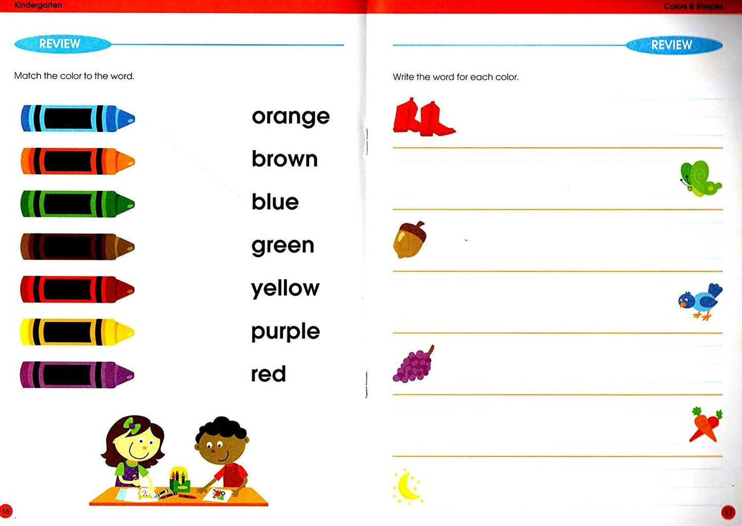 Good Grades Kindergarten Educational Workbooks Colors & Shapes