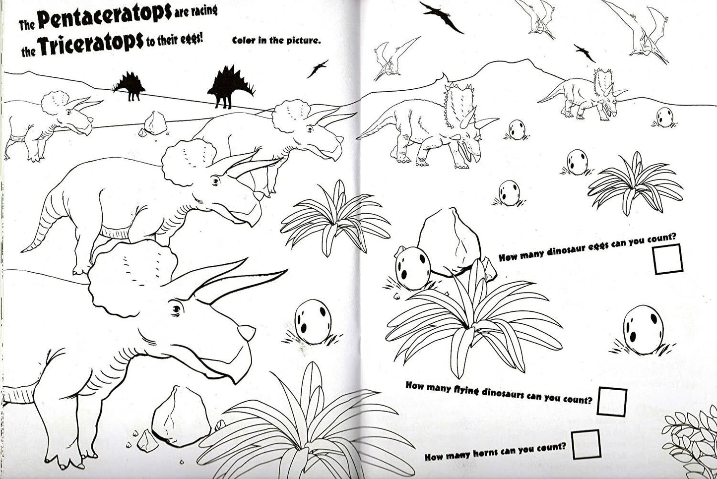Coloring Activity Book Dinosaur