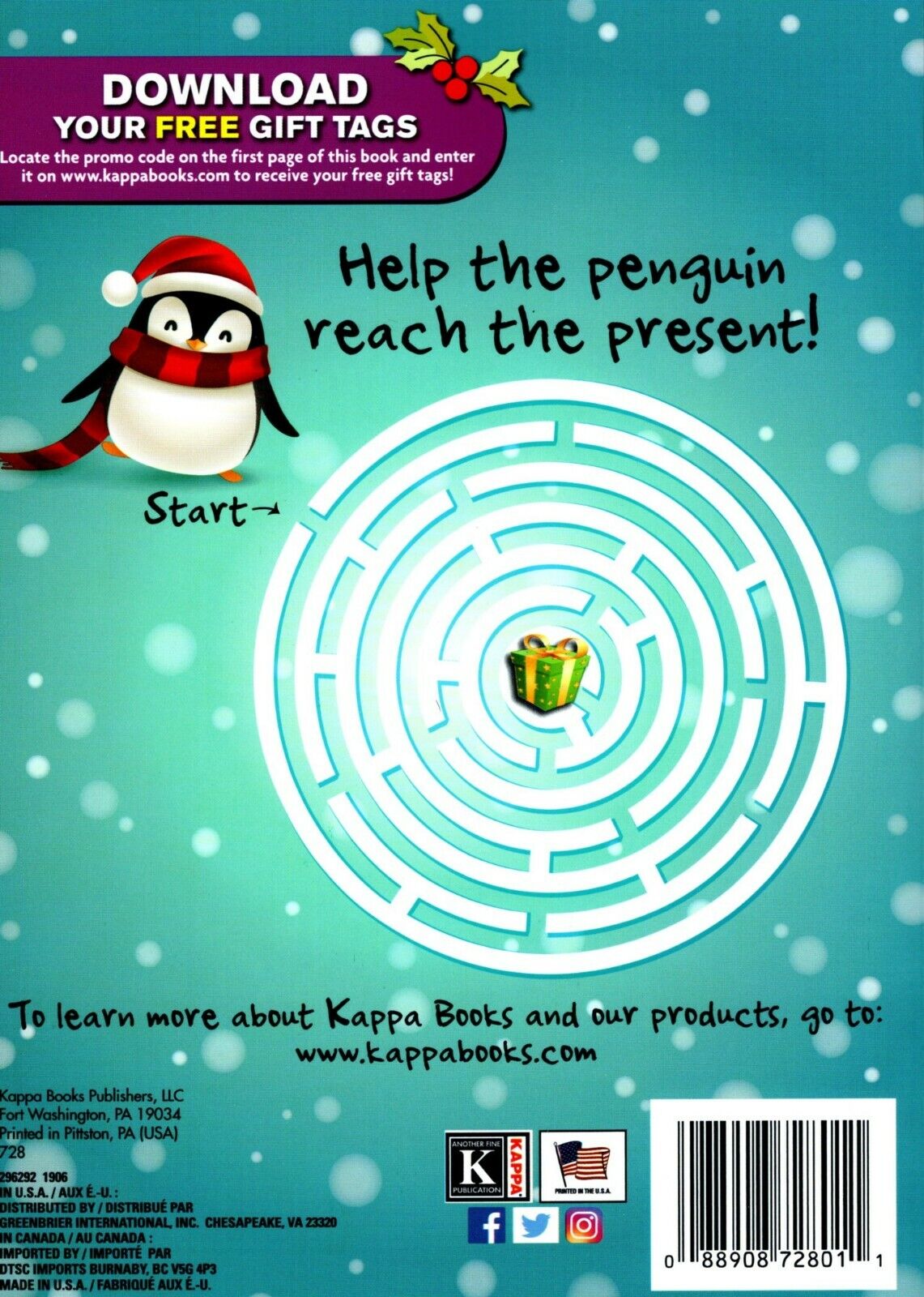 Christmas Edition Holiday Jumbo Coloring and Activity Book ~ Penguin Presents