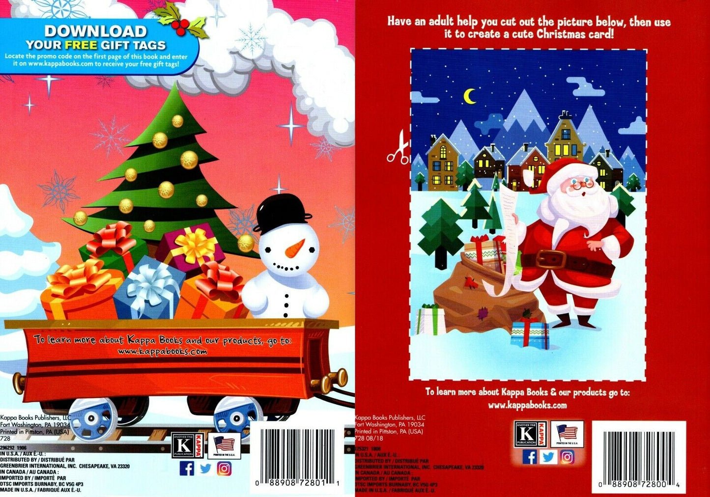 Christmas Edition Holiday Jumbo Coloring and Activity Book - (Set of 2 Books)