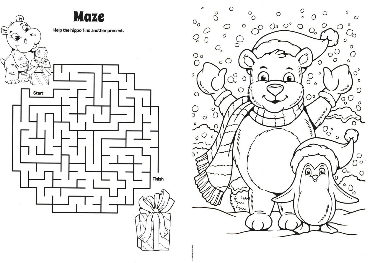 Christmas Holiday - Coloring and Activity Book ~ Slow Ho! Ho!