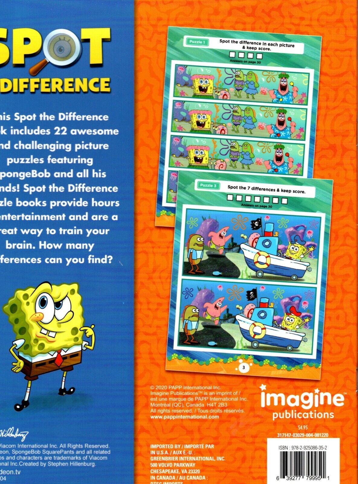 SpongeBob Squarepants - Spot the Difference - Test Your Observation Skills!