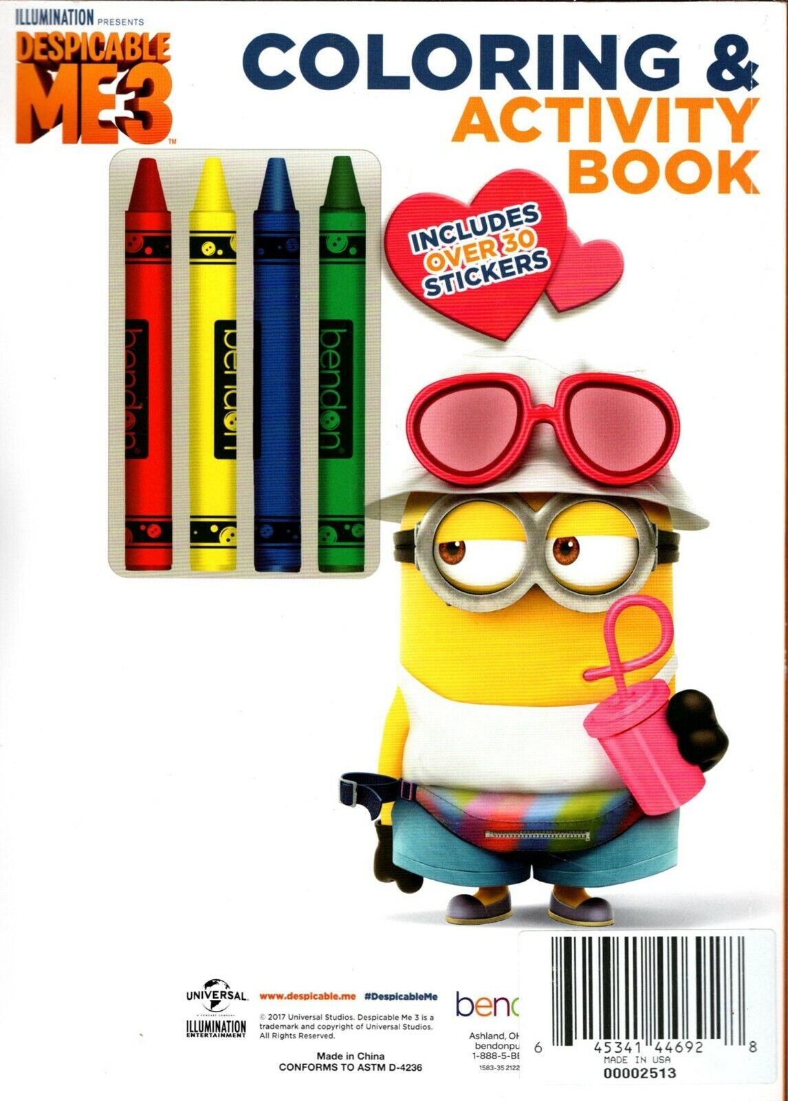Despicable Me 3 - Coloring & Activity Book over 30 Stickers Included ...