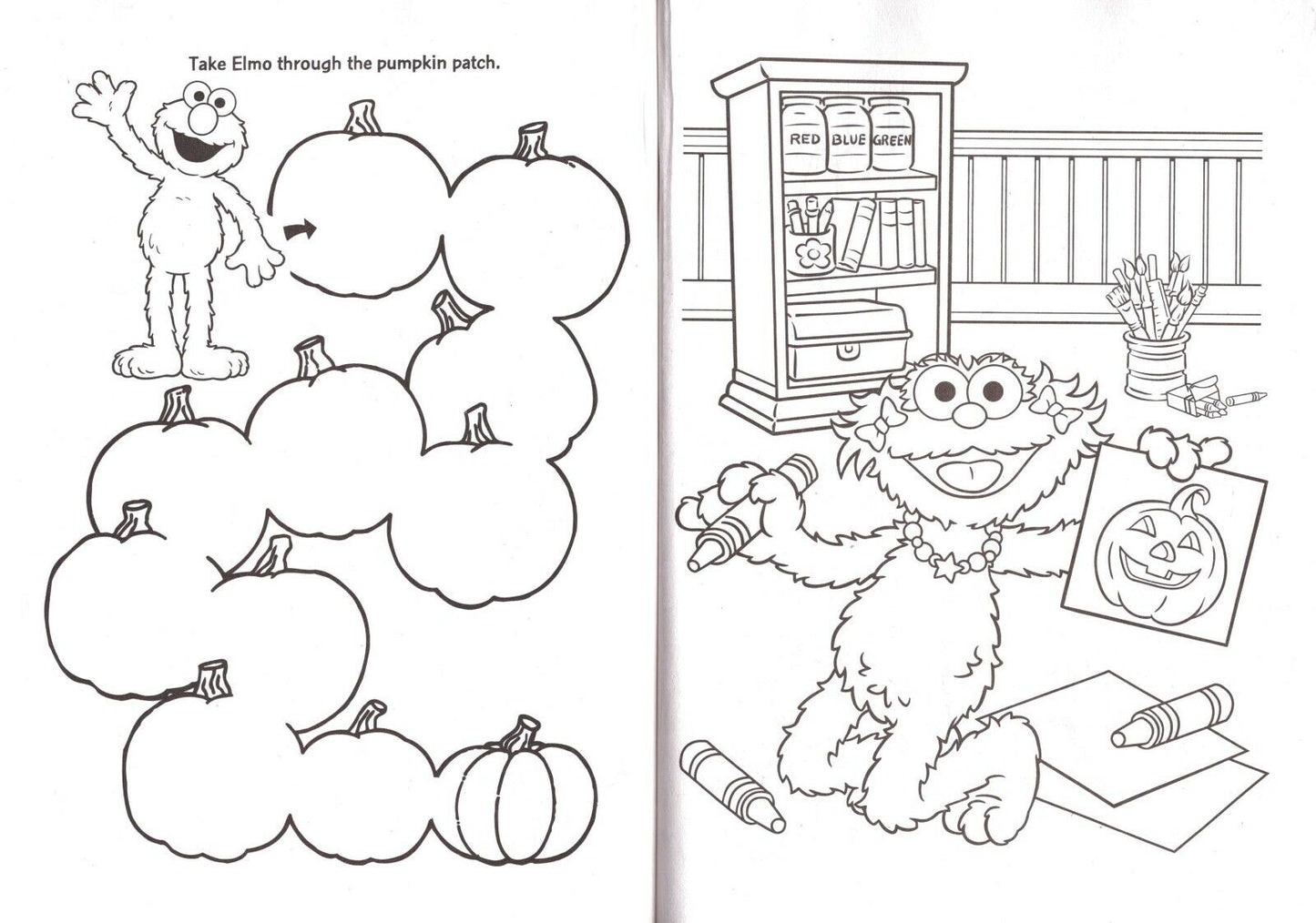 Sesame Street - Kooky Spooky - Treats Only - Halloween Jumbo Coloring & Activity