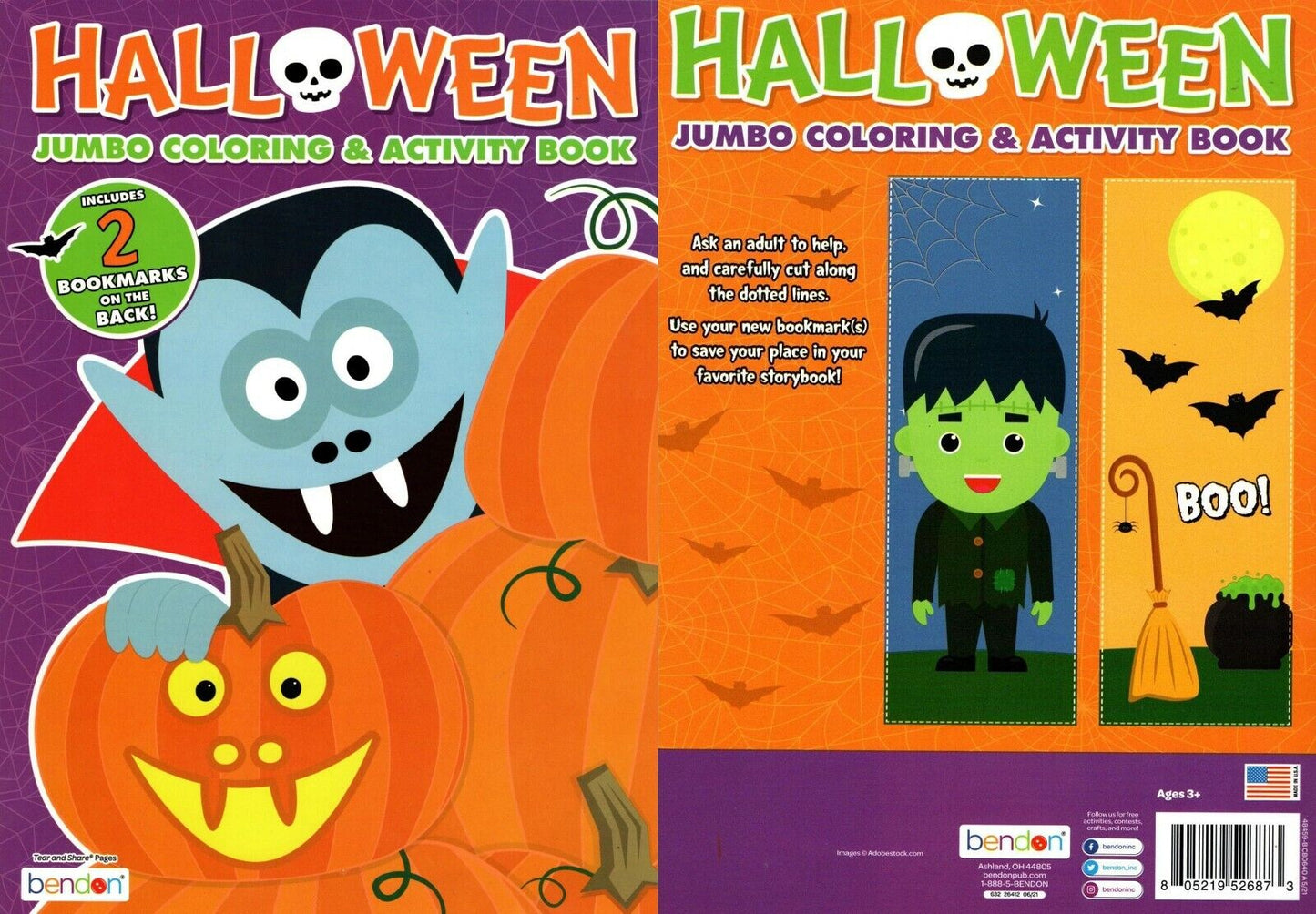 Halloween Jumbo Coloring & Activity Book (Set of 2 Books)