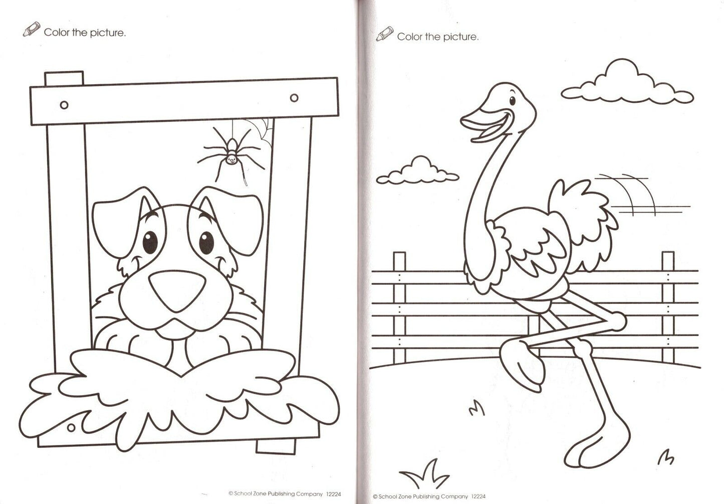On the Farm - Coloring Book + Award Stickers and Charts