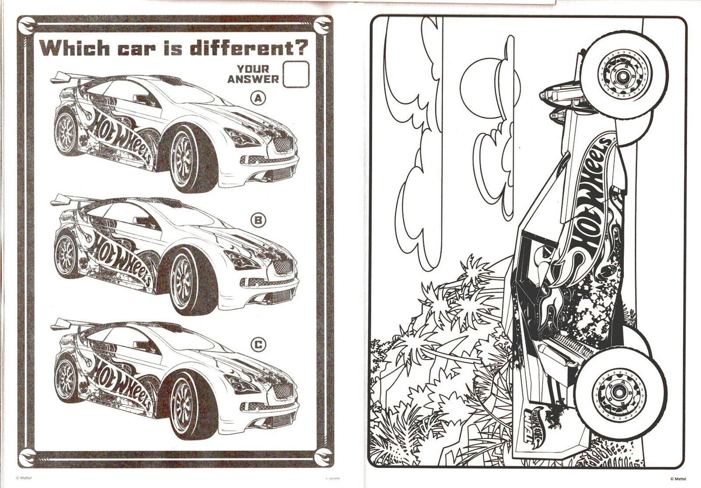 Hot Wheels - Big Fun Book to Color - So Fast, Go for It! (Set of 2 Books)