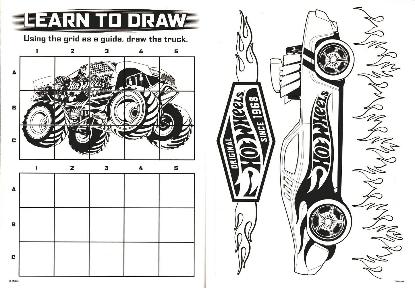 Hot Wheels - Big Fun Book to Color - So Fast, Go for It! (Set of 2 Books)