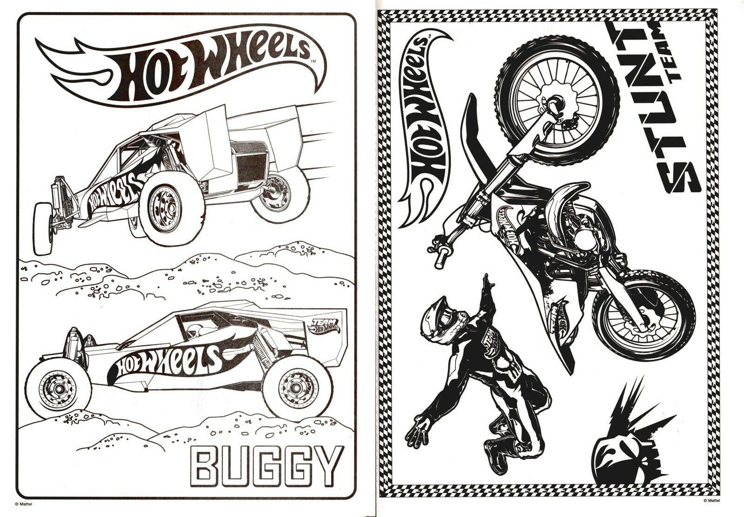 Hot Wheels - Big Fun Book to Color - So Fast, Go for It! (Set of 2 Books)