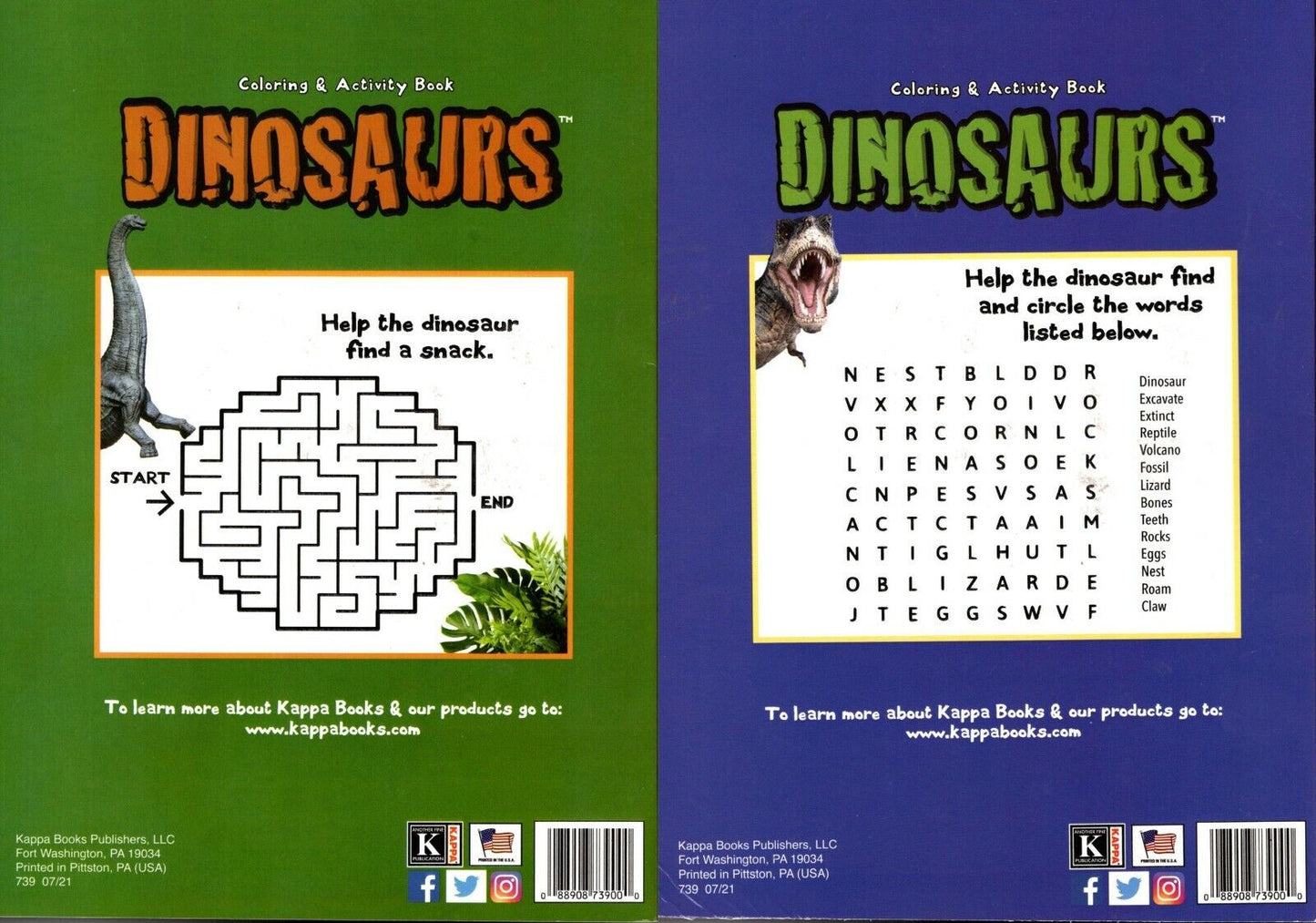 Coloring & Activity Book - Dinosaurs (Set of 2 Books) v2