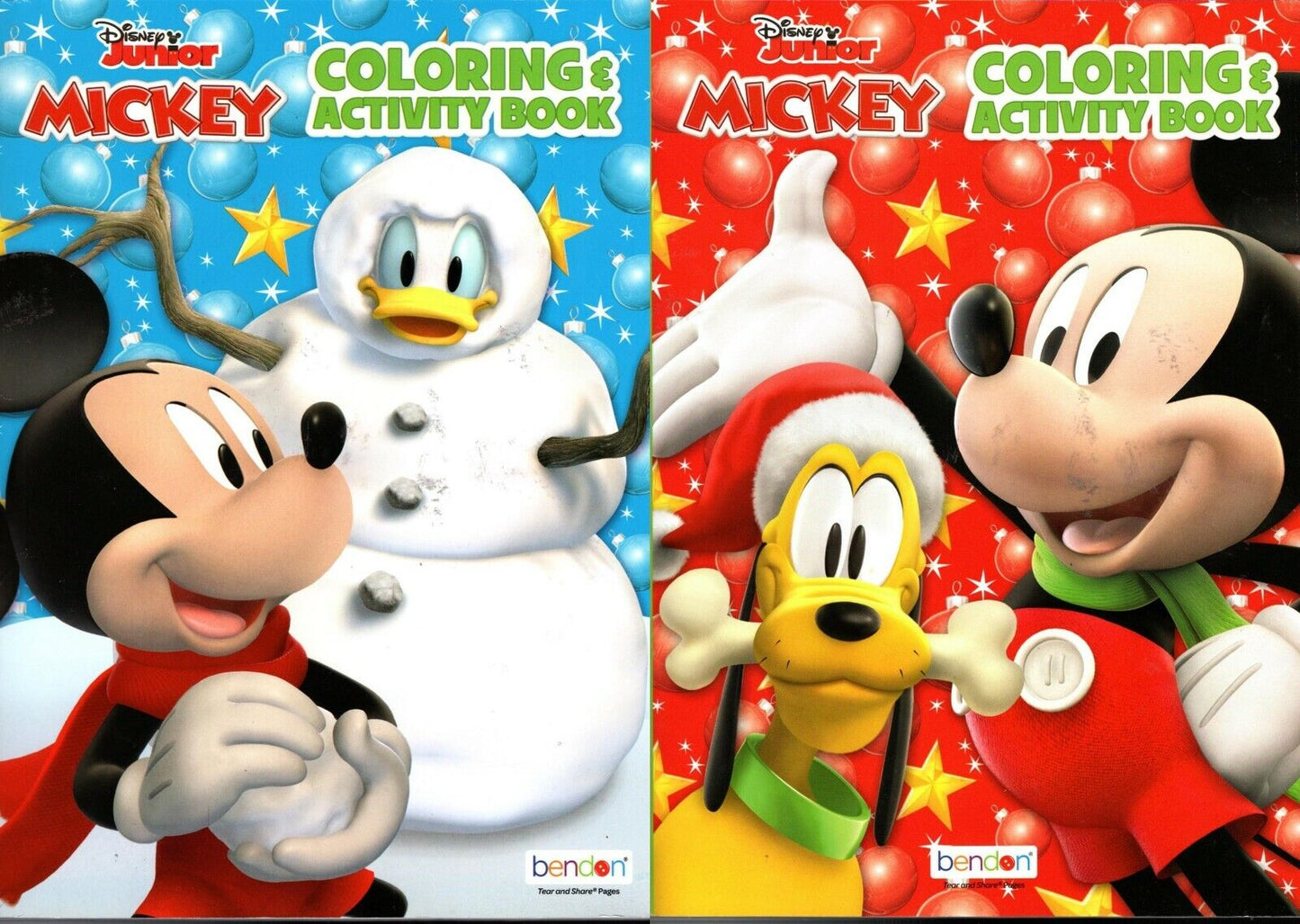 Disney Junior Mickey - Christmas Edition Holiday - Jumbo Coloring Book (Set of 2 Books)