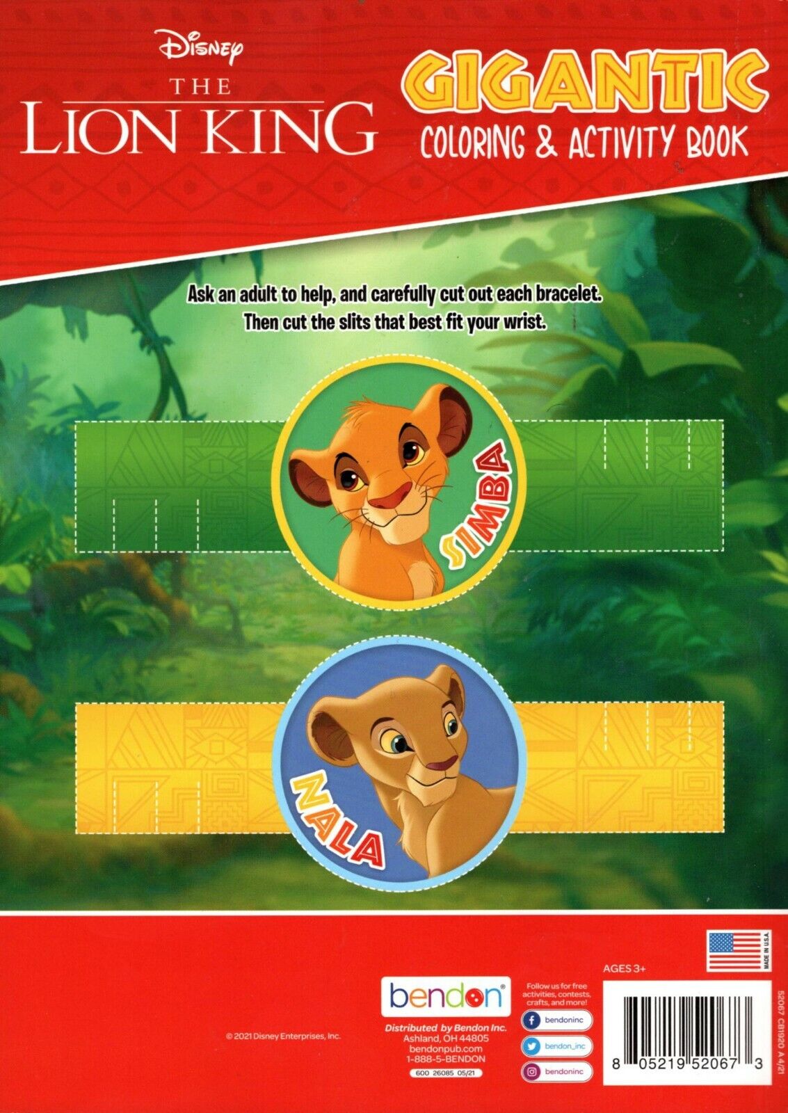 Disney The Lion King - Gigantic Coloring & Activity Book + Bonus Character