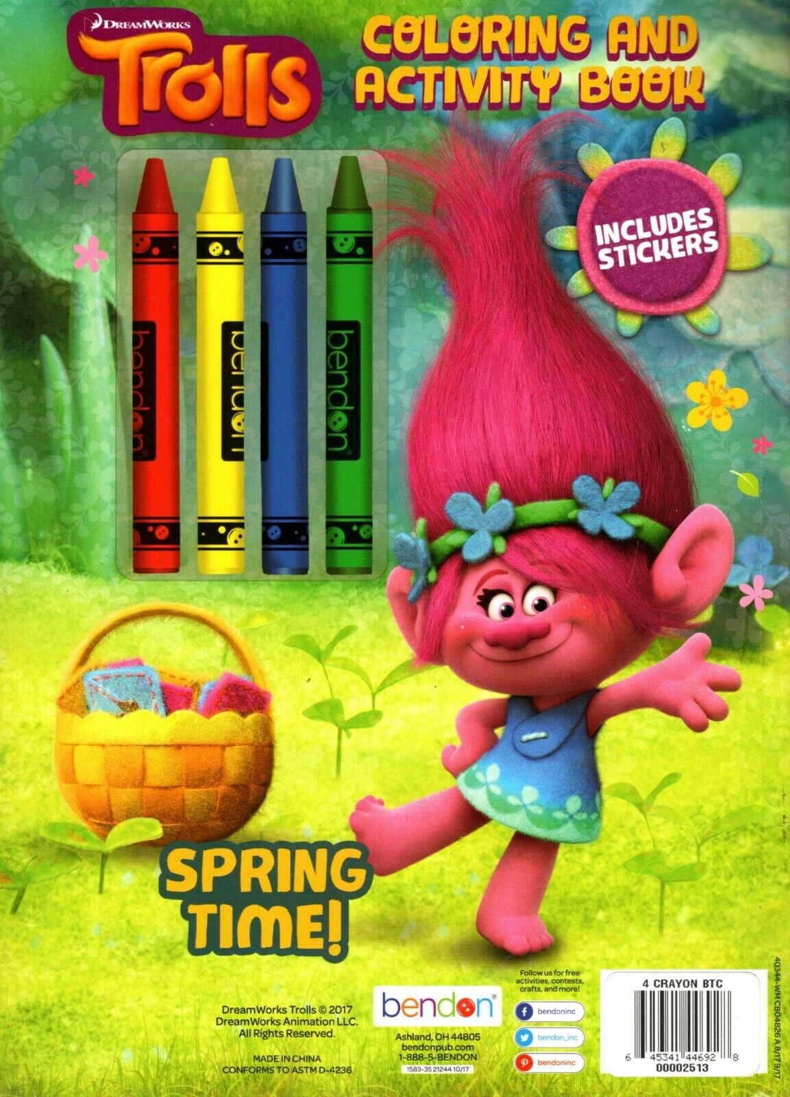 Trolls - Spring Time! - Coloring & Activity Book with Includes Stickers