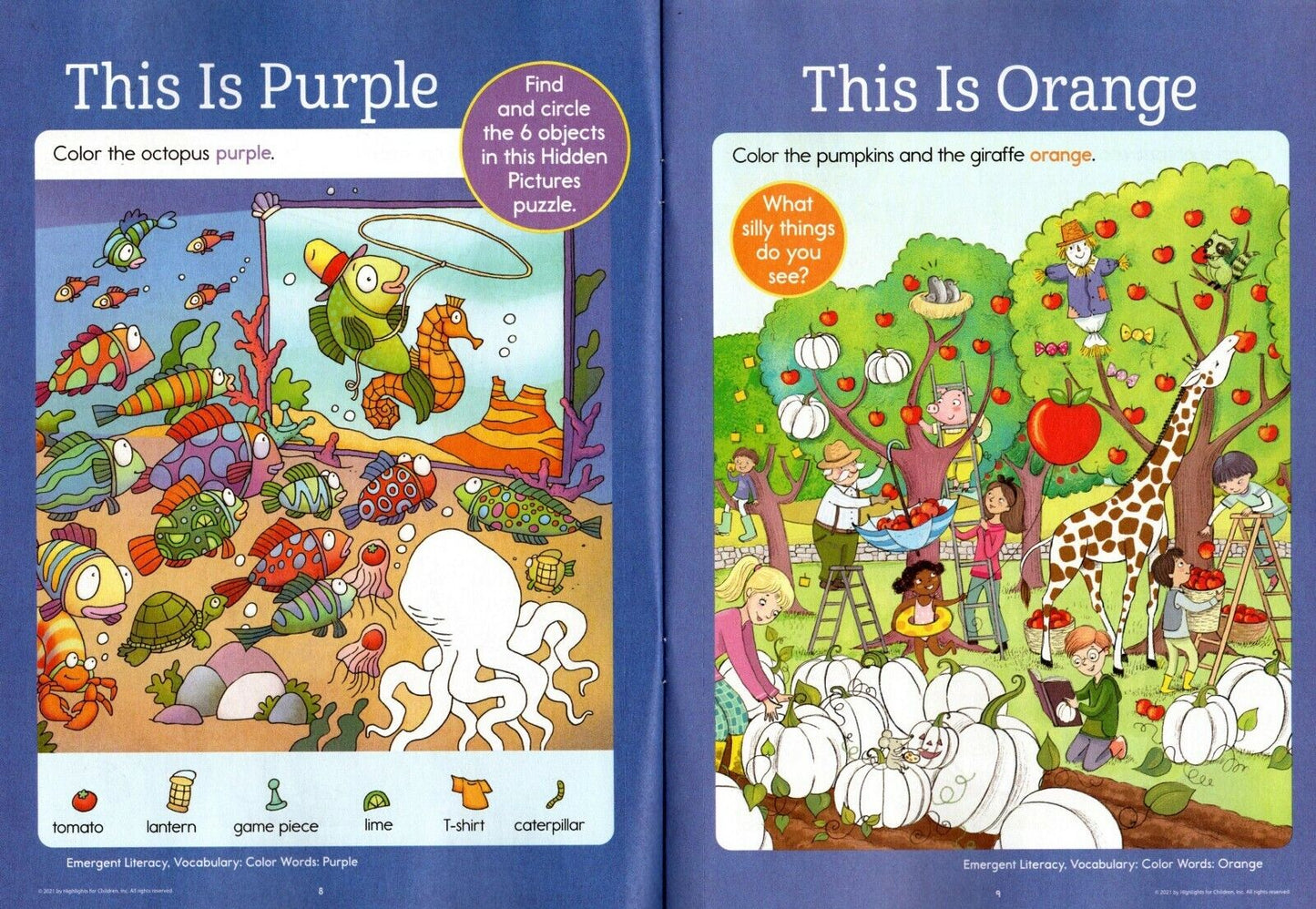 Highlights Kindergarten Educational Workbooks - Colors & Shapes, Writing - Set