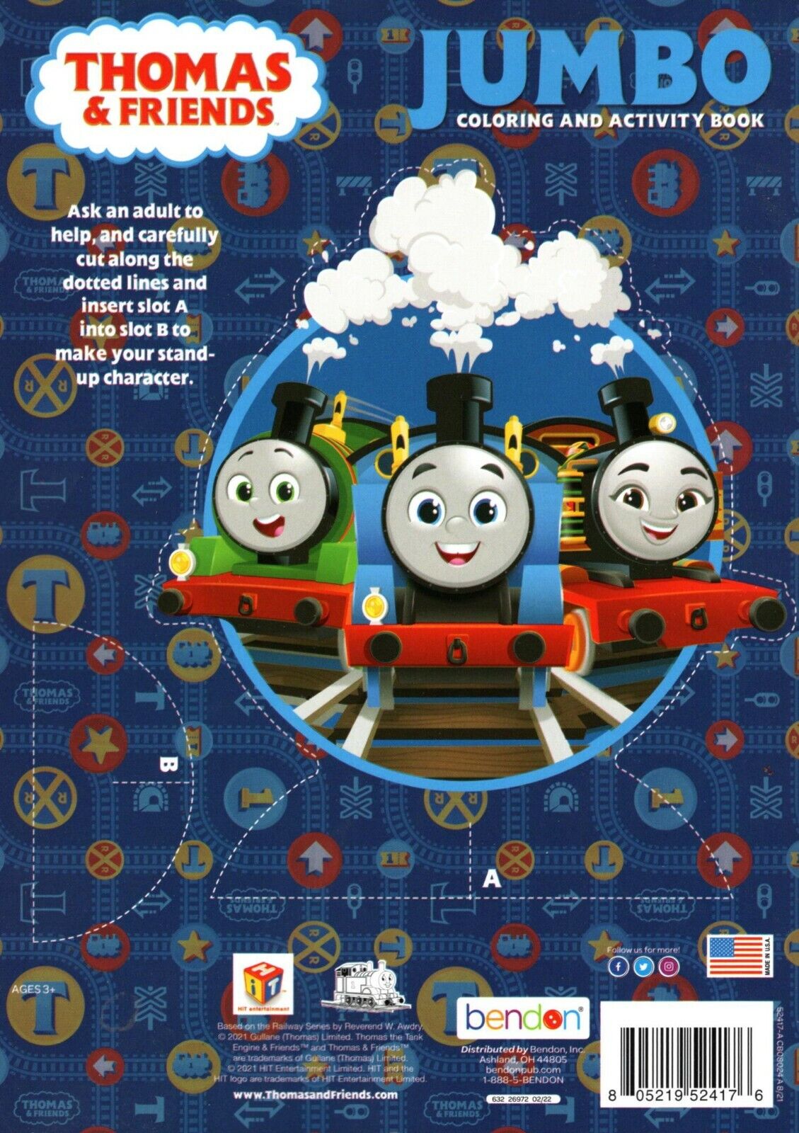Tomas & Friends - Full Steam Ahead - Jumbo Coloring & Activity Book 80 pages