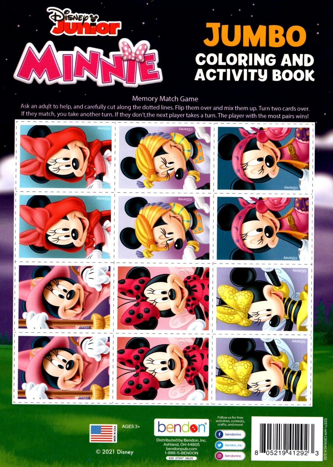 Minnie - Happy Halloween - Halloween Jumbo Coloring & Activity Book + Stickers