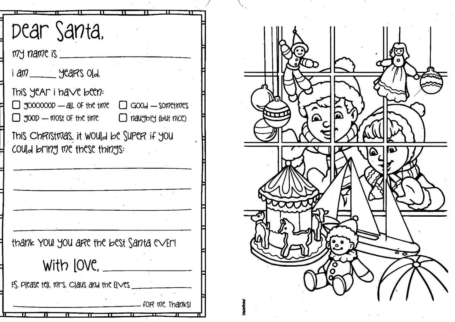 Colortivity - Christmas Holiday - Coloring and Activity Book ~ Merry and Btight