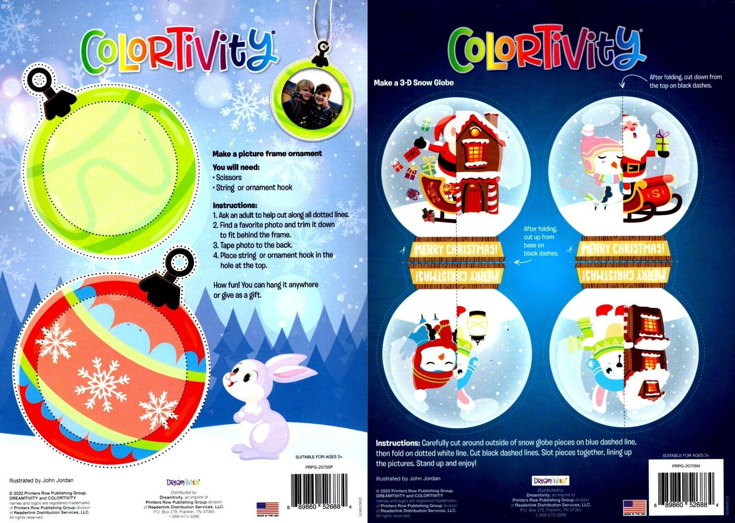 Christmas Holiday - Coloring and Activity Book ~ Ho, Ho, Ho & Merry and Bright