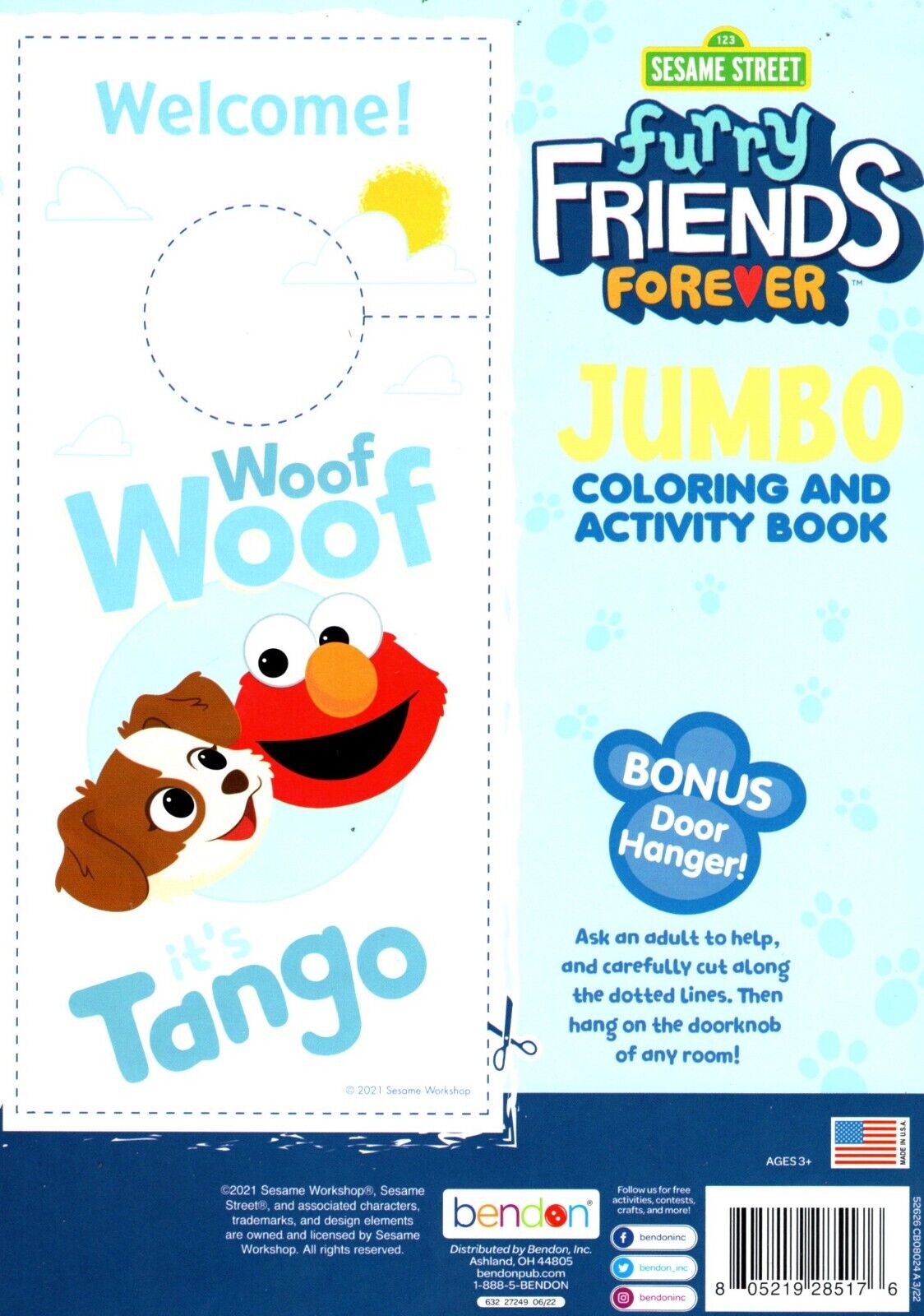 Sesame Street Furry Friends Forever - Elmo & Tango - Jumbo Coloring & Activity Book